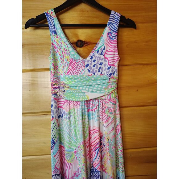 Lilly Pulitzer Sloane Roar of the Seas Coral Maxi Dress Womens XXS - Picture 6 of 12
